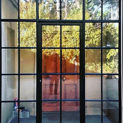 WDMA  French style steel doors and windows tempered opaque glass and swiss imported hot rolled carbon steel doors
