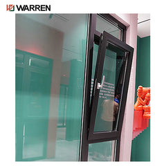 Warren 30X30 30X60 60X48 Beautiful Grill Design Powder Coating Extruded Aluminium Frame Window Glass Awning Turn and Tilt Window