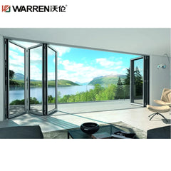 Warren 24x96 Bifold Aluminium Fixed Glass Brown Custom Exterior Door For Home