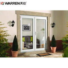 Warren 28x68 French Aluminium Full Glass White Prehung Internal Door Price