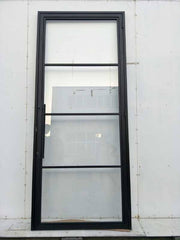 WDMA  Popular in Australia iron glass windows and doors Kitchen balcony steel frame glass french door