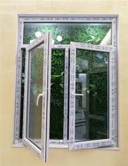 WDMA Casement window upvc with grill design with screen