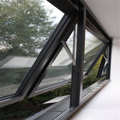 New Design Modern Custom Top Hung Aluminum Frame Swing Bathroom Awning Casement Window
