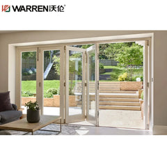 Warren 34x78 Bifold Aluminium Triple Glass Black Foldable Big Door For Bedroom