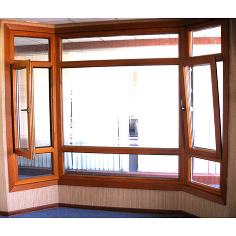 WDMA Casement Window Customized Aluminum Wooden Tilt-Turn Windows