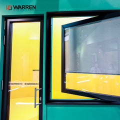 China High Quality Double Glazed L Design Window Aluminum Horizontal Pivoted Middle Hung Window