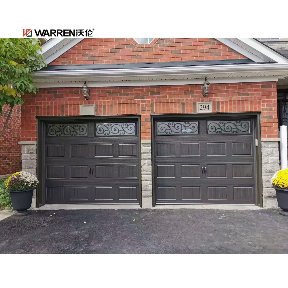 Warren 16x7 complete garage door with windows for sale in stock China