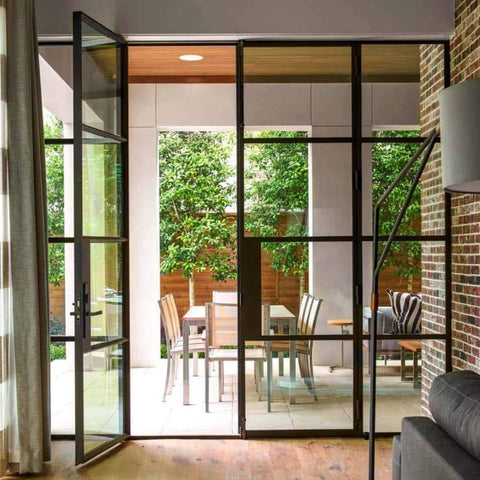 WDMA Steel windows and doors house double glazed steel window steel window and door with grill design