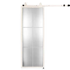 WDMA High quality interior sliding door Cheap price Steel insulated sliding barn door with hardware