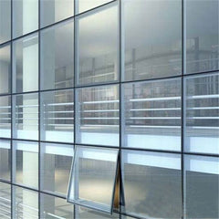 Skyscraper Aluminum Glass Double Glazing Movable Exposed Frame Curtain Wall Window Aluminum Profile
