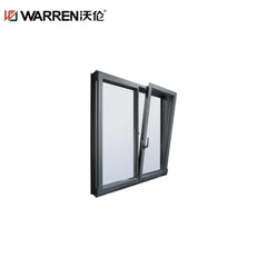 Warren 36x52 Casement Aluminium Tempered Glass Black Thermal Break Window Modern