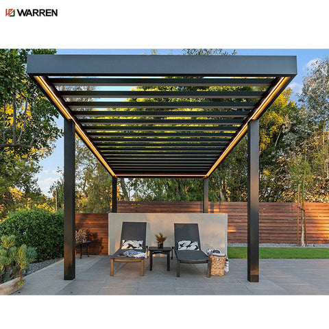 Warren retractable toit wall mounted outdoor adjustable louvered aluminum pergola