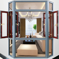 WDMA Customized cheap price white aluminum bay casement window for villa