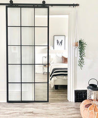 WDMA  Modern hot sale gril design galvanized carbon steel barn door for residential space