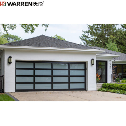 Warren 18x8 Modernize Garage Door Modern Glass Garage Doors Prices Black Glass Garage