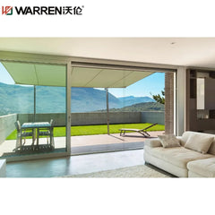 Warren 96x80 Exterior Sliding Glass Door Frosted Glass Sliding Shower Door Sliding Door Electric Blinds