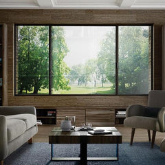 WDMA  Simple design frameless matte black Germany RP fine line thermal break sliding windows for villa