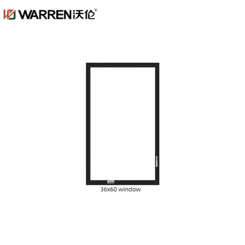 Warren 36x60 Push-out Casement Aluminium Double Glass Brown Single Hung Window For Sale