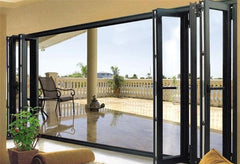 Hurricane impact folding door aluminium impact bi fold doors with SGP heavy safety glass for sunroom conservatory