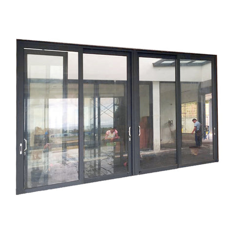 Heat insulation aluminium framed sliding glass door on China WDMA