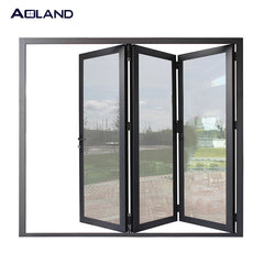 Heavy duty commercial system aluminium standard 3 panel bi fold patio doors design on China WDMA