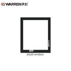 WDMA 12x30 Window Flush Casement Windows Grey Aluminum Black Flush Casement Windows