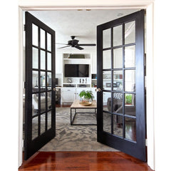 Swing Opening Style Decorative Glass French Door Soundproof Aluminium Windows And Doors