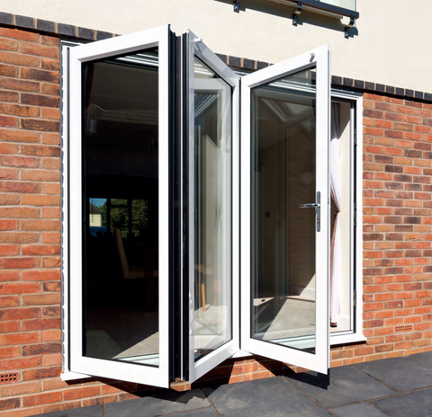 Customized Soundproof Residential Aluminium Profiles Glass Folding Bifold Sliding Door Balcony Patio