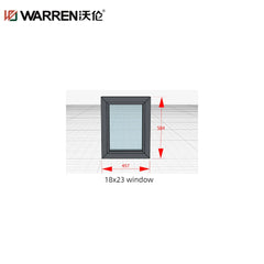 Warren 18x24 Window Aluminium Glass Window Flush Double Glazed Windows Aluminum