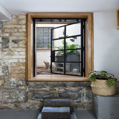 WDMA  Luxury home USA thermal break steel metal doors tempered glass steel window
