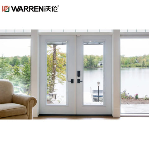 Warren 60x68 French Aluminium Triple Glass White Interior Double Door Interior