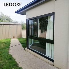 Aluminium double glazed sliding windows low e glass for residential house