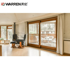 Warren 60x72 Sliding Aluminium Triple Glazing Black High Quality Exterior Door For Sale Cheap