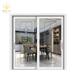 Wholesale price french with white aluminum alloy sliding glass door