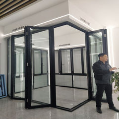 WDMA bi-folding aluminum doors 4 pane sliding patio door