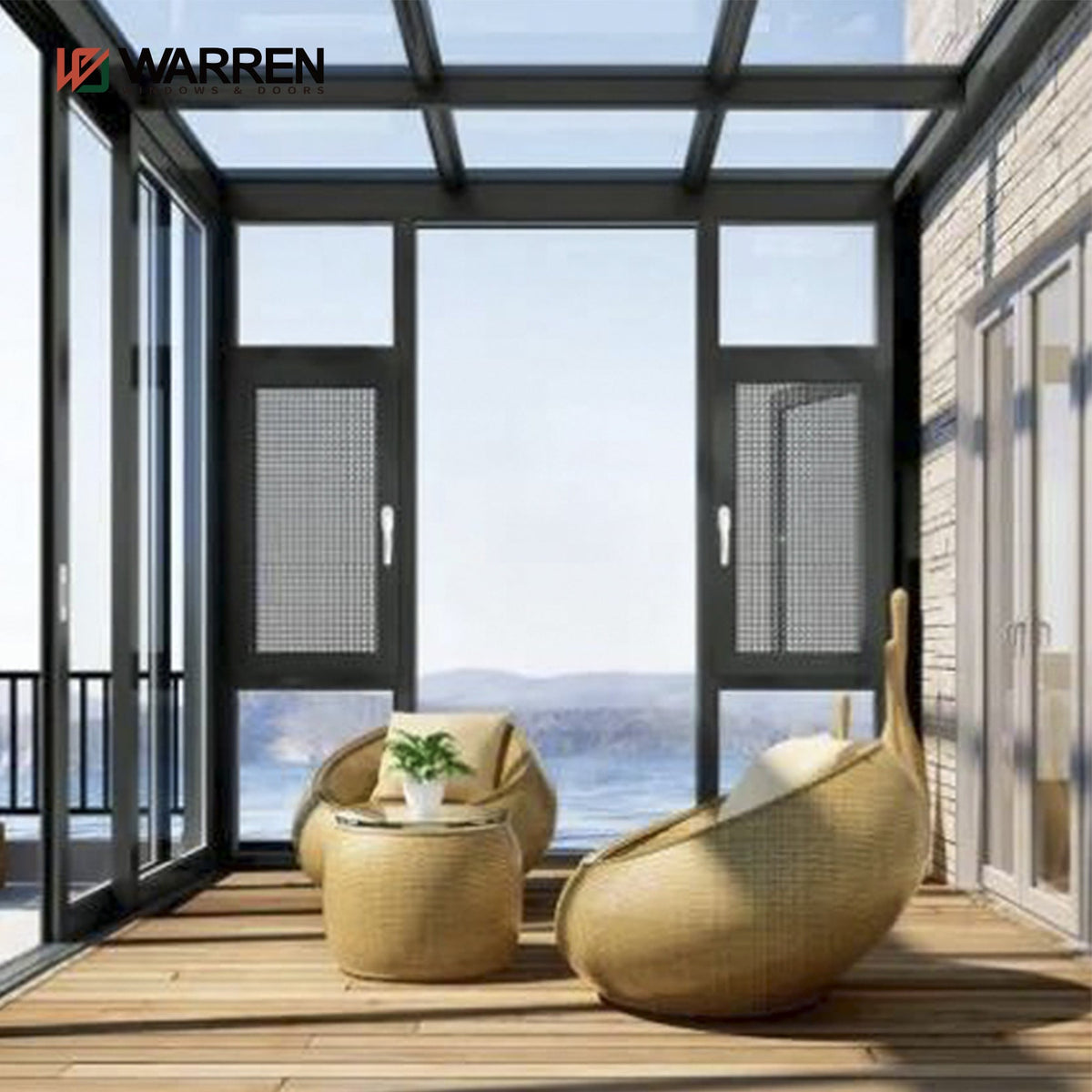 New Design Good Quality Aluminium Casement Window Profile American Sty ...