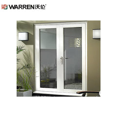Warren 80x36 French Aluminium Triple Glass White Exterior Outswing Door With Screen