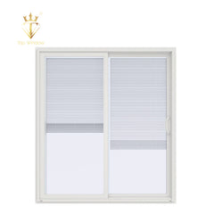High End White Composite Aluminum Upvc/Pvc Sliding Patio Door With Low-E Built In Blinds on China WDMA