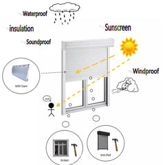 High Quality Security Aluminum Sun Louver Roof Window Shutter on China WDMA