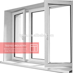 High Quality Tempered glass windows/Double UPVC windows/french casement window on China WDMA