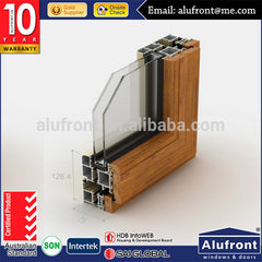 High end European Design Aluminum Clad Wood Hinges Windows With Germany Hardware on China WDMA
