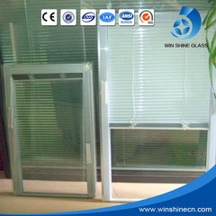 High quality 6mm+20+6mm Blind inside window glass / Hollow blind glass/ Window shutters inside the glass for building on China WDMA