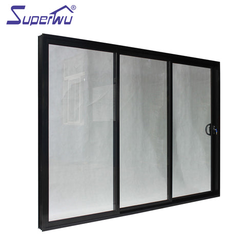 High quality double glazing aluminum sound proof sliding aluminum storefront door on China WDMA