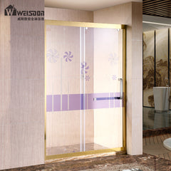 High quality tempered glass shower door 8mm glass bathroom shower room 4 panel sliding shower door on China WDMA