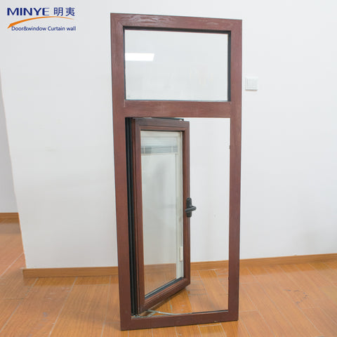 High quality thermal break aluminum wood composite window for residential house on China WDMA