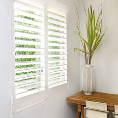 Home external hot sale half window decorative wooden shutters on China WDMA