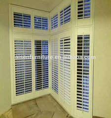 Home use customized color antique wooden window louvers on China WDMA