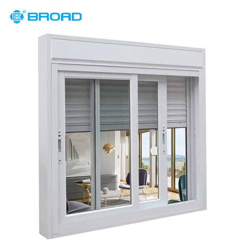 Hot sales remote control window sliding glass doors with built in blinds on China WDMA