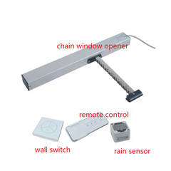 Hot selling aluminum accessories sliding windows smart home electric sash window opener with remote control&wall switch on China WDMA
