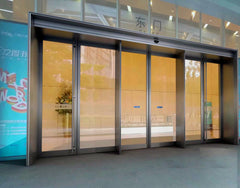 Hotel hospital bank stainless steel frame automatic sliding glass door with unit on China WDMA